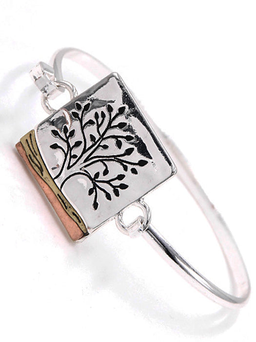 Tree Of Life Square Silver Bracelet