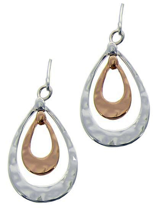 Double Tear Drops Earrings - Multi