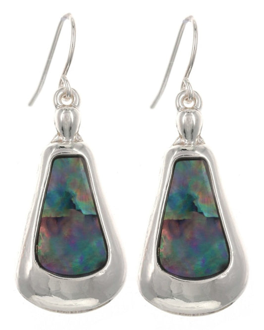 Abalone Rounded Trapezoid Earrings