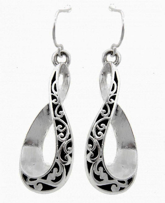 Design Oval Vertical Loop Earring