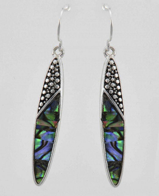 Long Oval w/ Abalone Earring