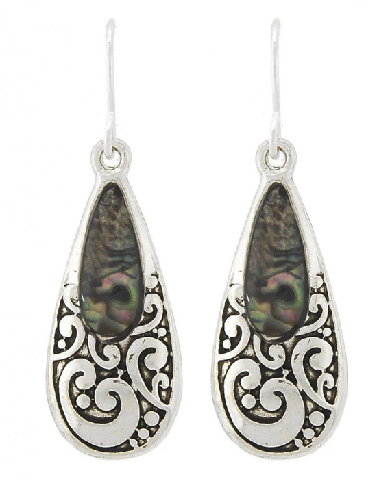 Design Tear Drop w/ Abalone Earring