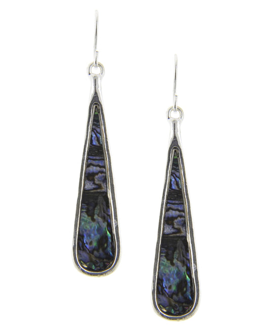 Long Tear Drop w/ Abalone Earring