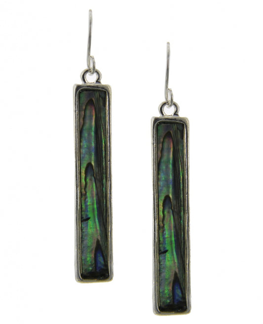 Long Rectangle w/ Abalone Earring