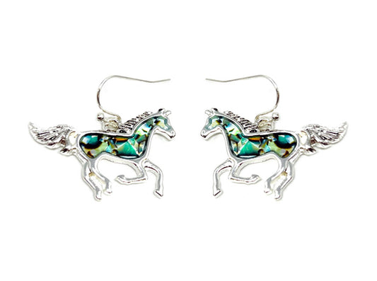 Abalone Horse Earring