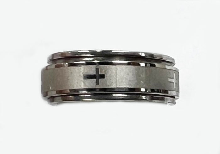 Cross Spinner Stainless Steel Rings