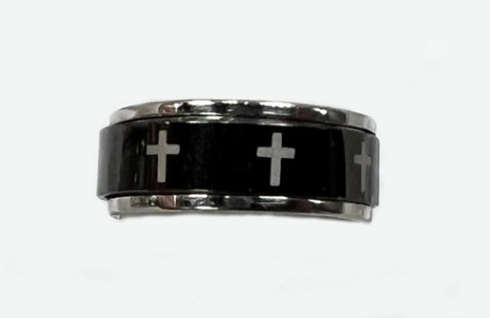 Cross Spinner Stainless Steel Rings