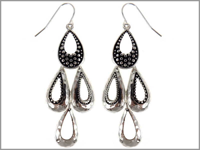 Textures Cluster of Tear Drops Earrings