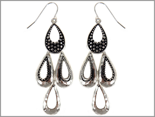 Textures Cluster of Tear Drops Earrings