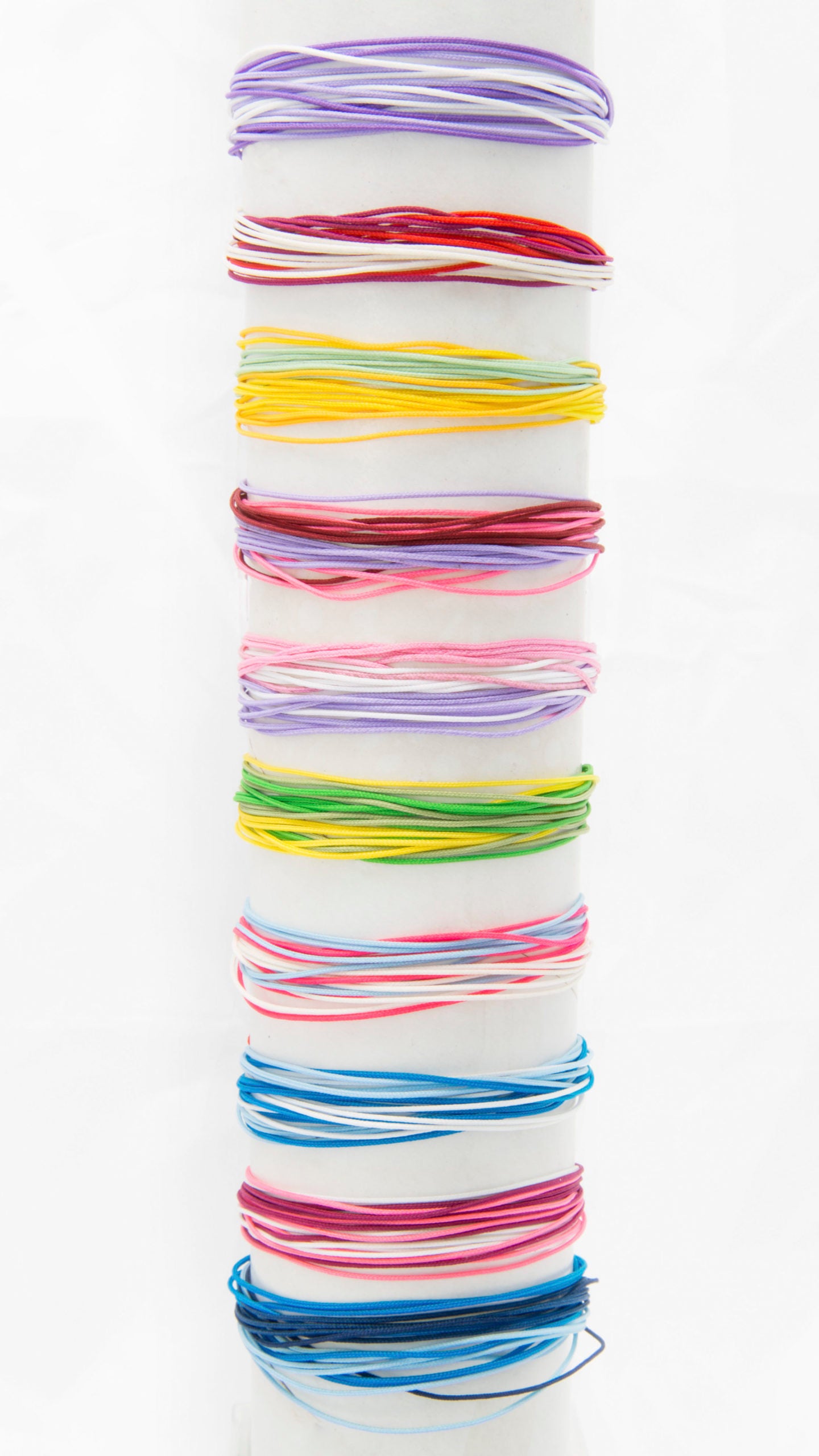 Many Nylon Strands Colorful Adjustable Slider Bracelet