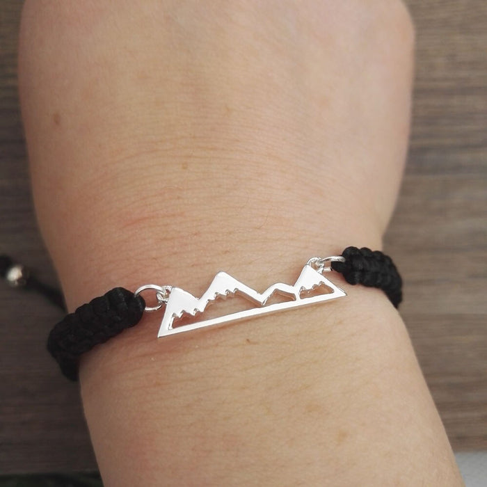 Woven Cord Mountain Strip Bracelet