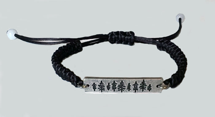 Woven Cord Tree Strip Bracelet