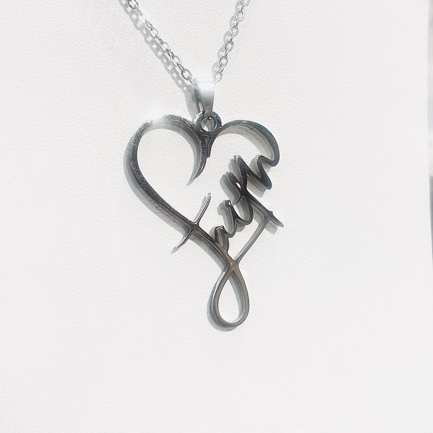 "Faith" in Heart Shape Necklace