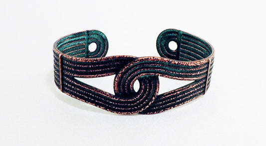 Patina Double Loop Cuff Bracelet