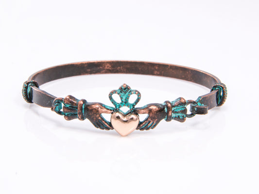 Patina Claddagh Cuff Bracelet