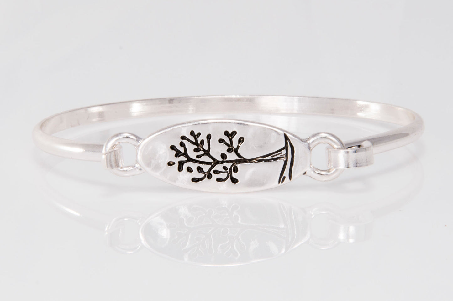 Oval Tree Of Life Cuff/Hook Bracelet