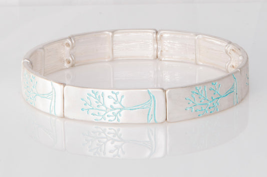 Turquoise Tree Of Life Stretch Bracelet