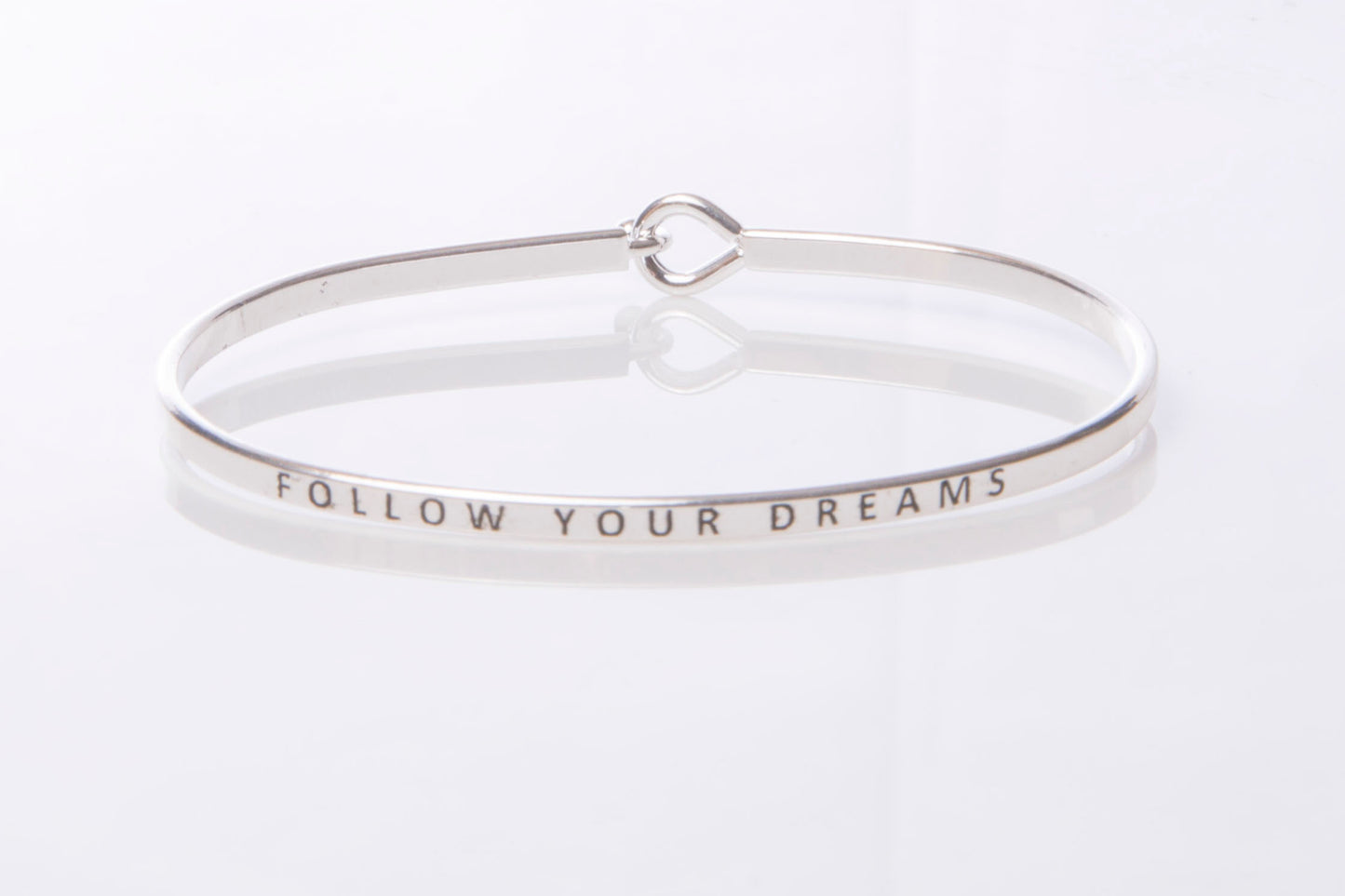 "Follow Your Dreams" Message Cuff Bracelet