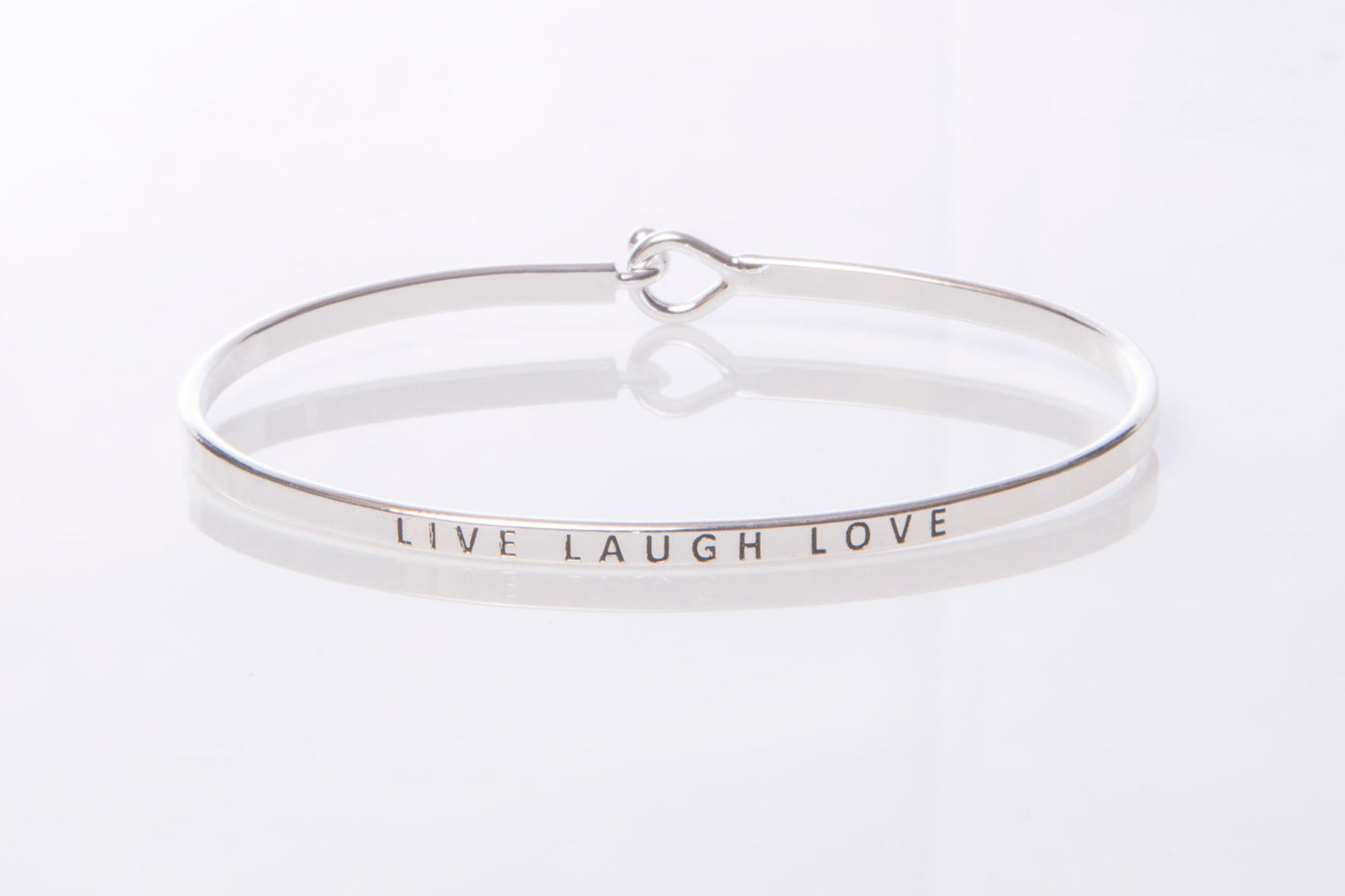 "Live, Laugh, Love" Message Cuff Bracelet