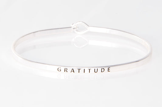 "Gratitude" Message Cuff Bracelet