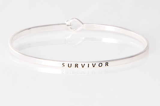 "Survivor" Message Cuff Bracelet