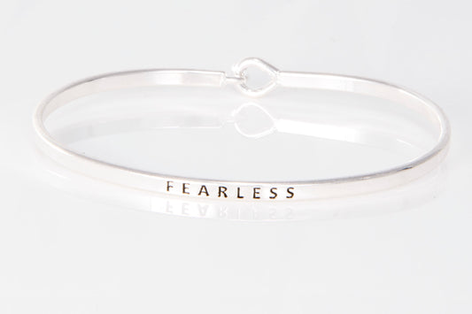 "Fearless" Message Cuff Bracelet