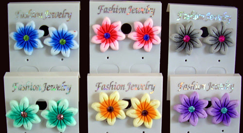 Fimo Flower Earrings