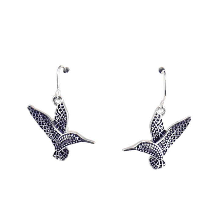 Hummingbird Earrings - Silver