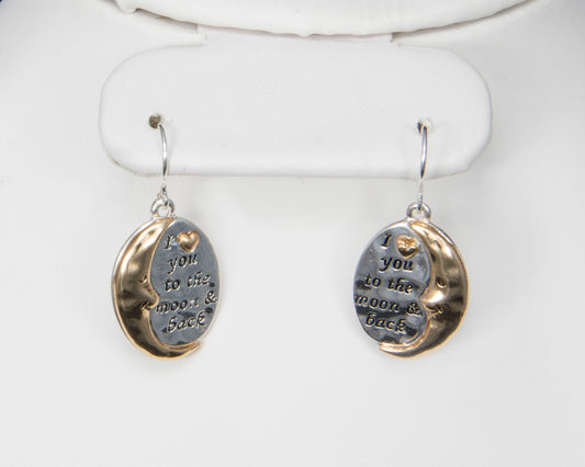 "I Love You To The Moon & Back" Earrings