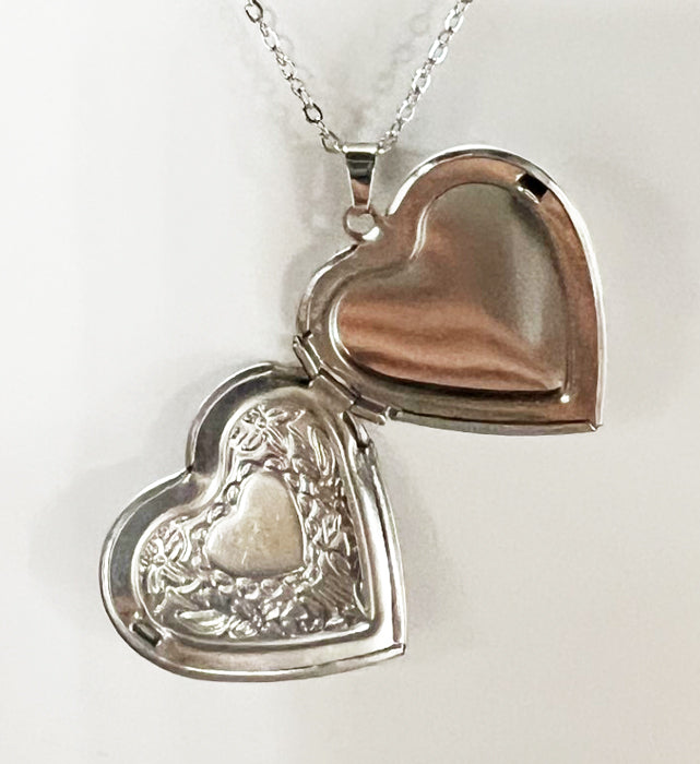 Large Heart Locket Necklace