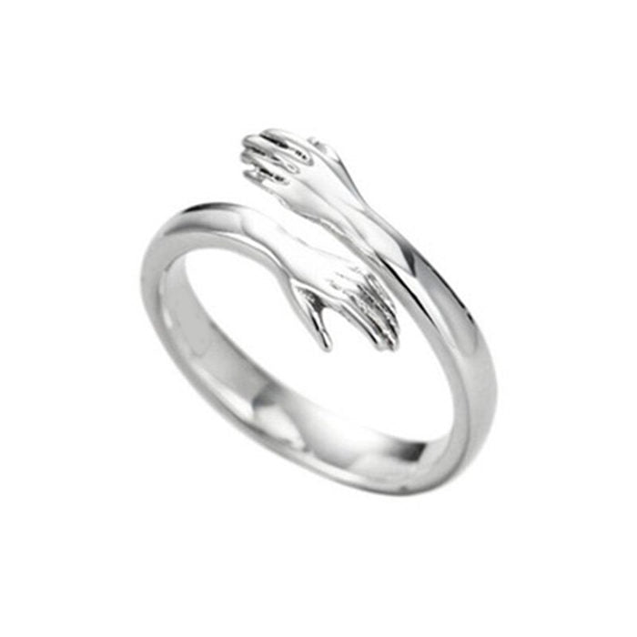 Silver Hands Adjustable Metal Ring