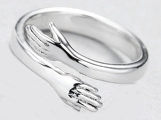 Silver Hands Adjustable Metal Ring