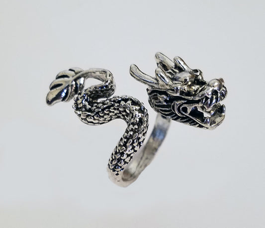 Silver Dragon Adjustable Metal Ring