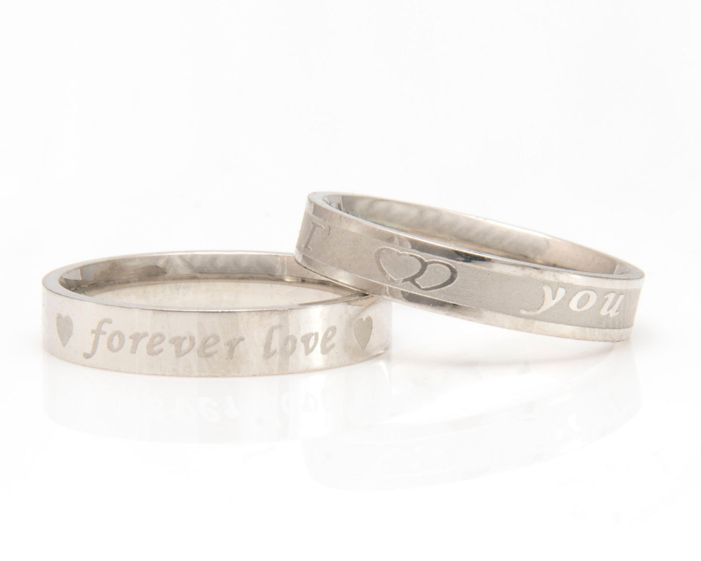 Forever Love I (Heart) You Stainless Steel Ring