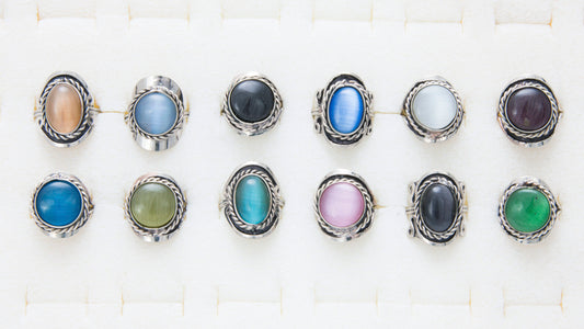 Small Cat's Eye Stone Adjustable Ring