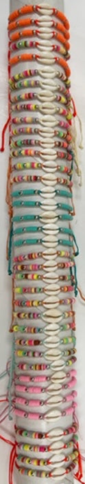 Woven Cord Multicolor Cowry Shell Slider Bracelets