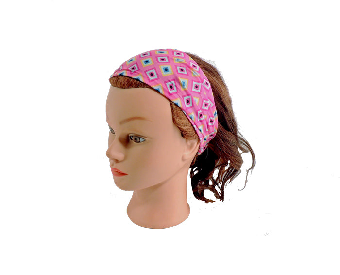 Square Print Stretch Head Band