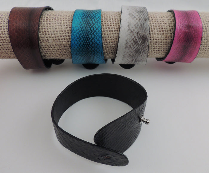 Snake Skin Leather Bracelet