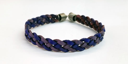 Colorful Leather Woven Tie On Bracelet