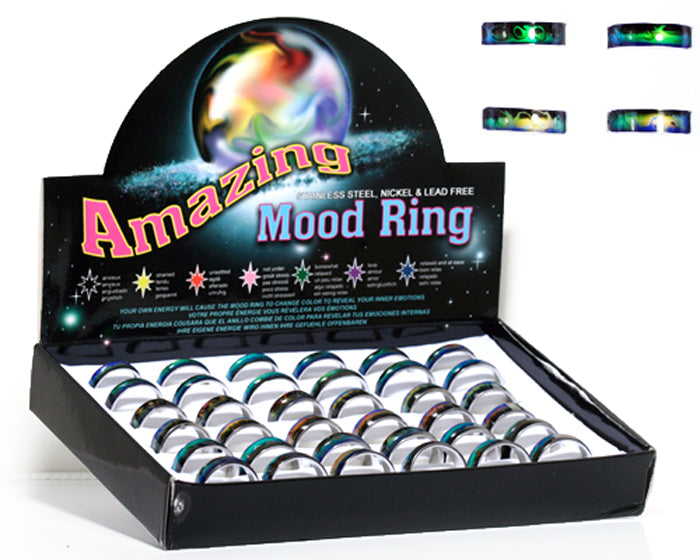 Amazing Swirl Design Band Mood Ring