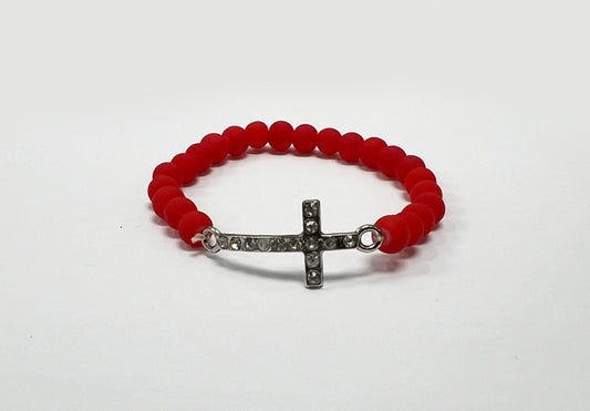 Crystal Cross Colored Balls Bracelet