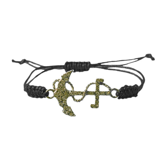 Crystal Anchor Slider Bracelet.