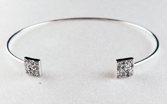 Crystal Square Cuff Bracelet