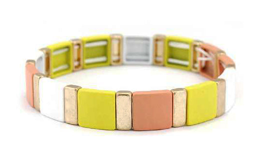 Colored Squares Stretch Bracelet