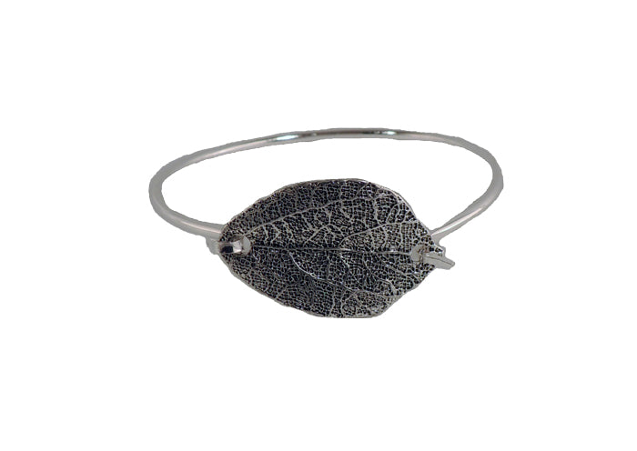 Silver Leaf Cuff Bracelet