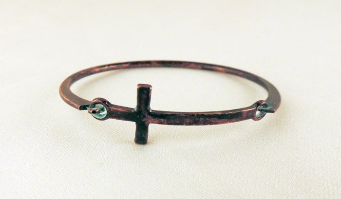 Patina Cross Cuff Bracelet