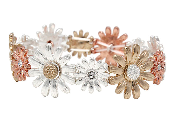 Flowers Stretch Bracelet - Light Multicolor