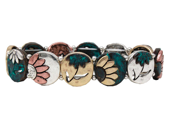 Circles Flower Stretch Bracelet - Multipatina