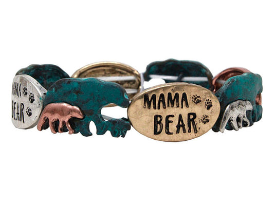 Mama Bear Stretch Bracelet - Multipatina