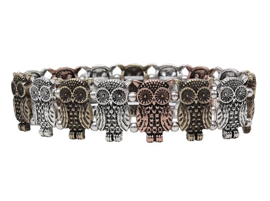 Owls Stretch Bracelet - Multicolor